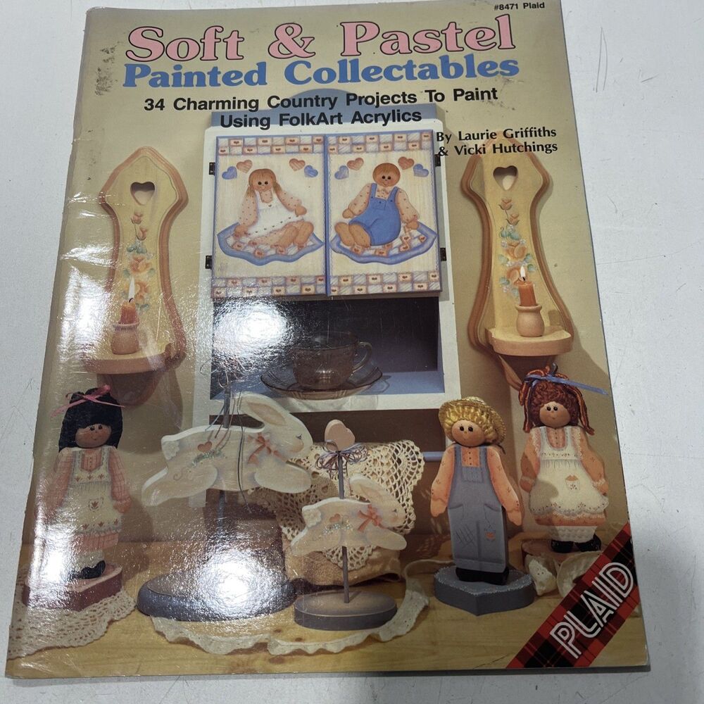Soft & Pastel Painted Collectables ︱Plaid #8471 ︱1990︱Hutchings ︱Griffiths︱
